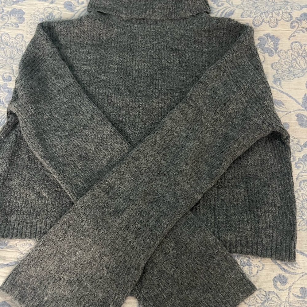 NWOT Wild Cable Charcoal Turtleneck Sweater